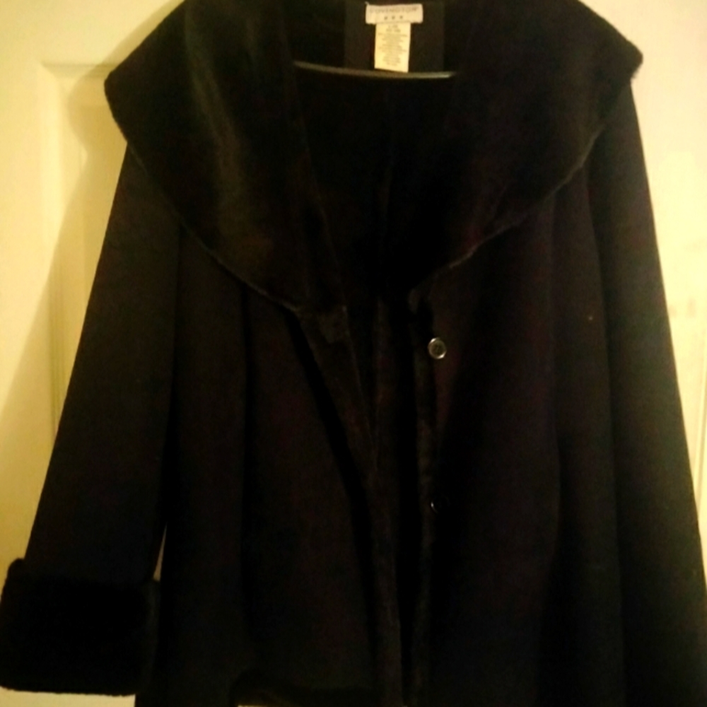 Covington faux suede/fur coat